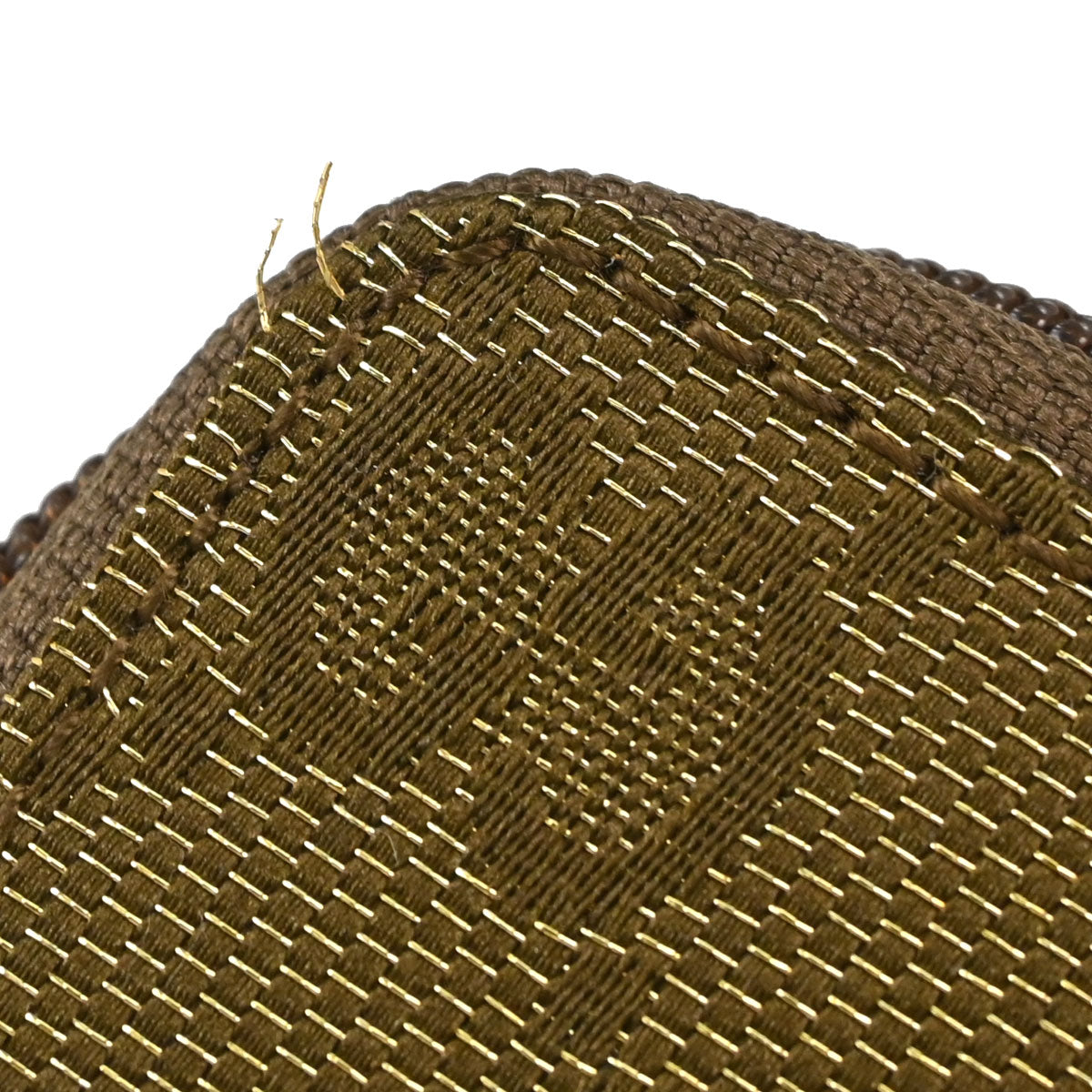Gucci Metallic Khaki Canvas GG Coin Purse Wallet