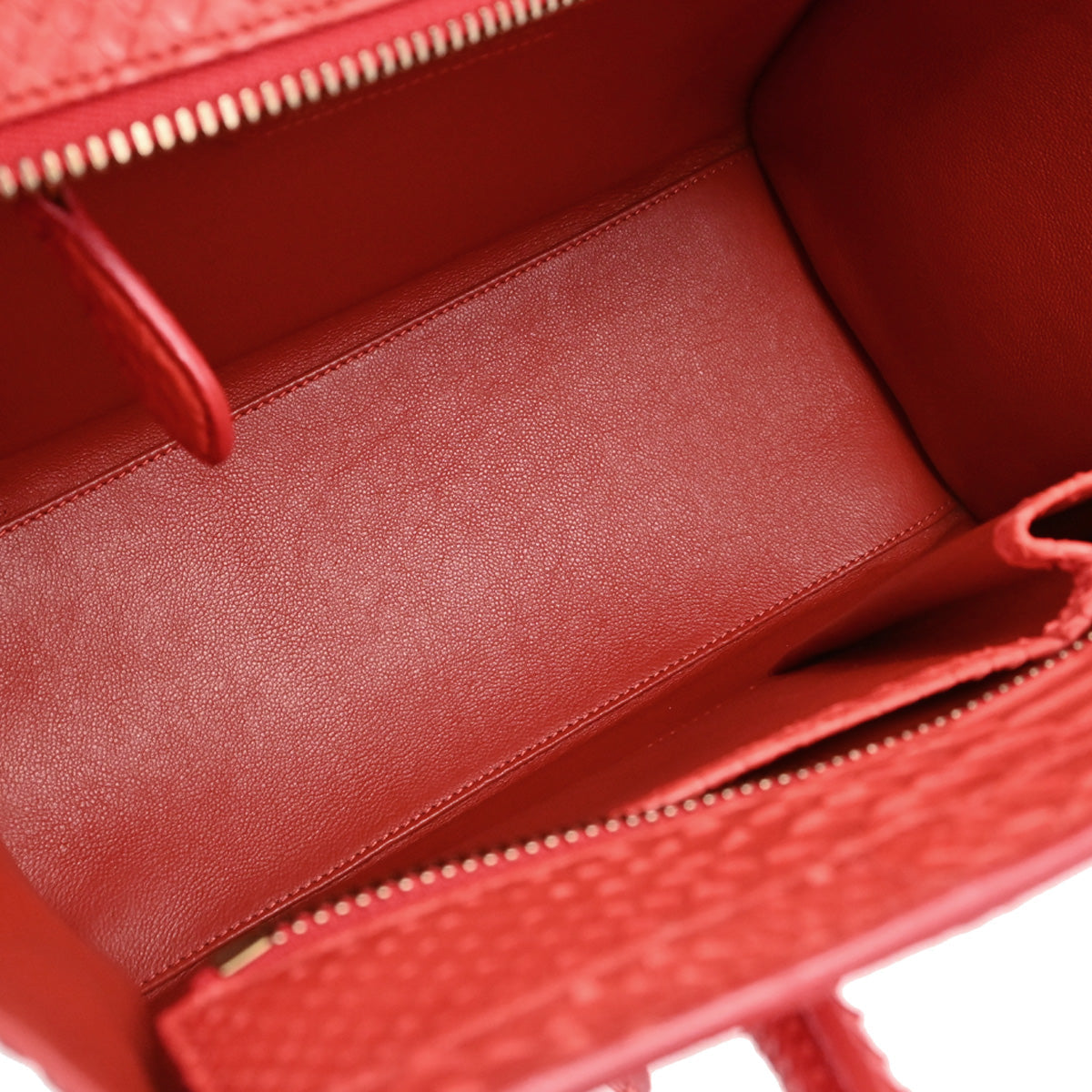Celine * Red Python Luggage Micro Tote Handbag