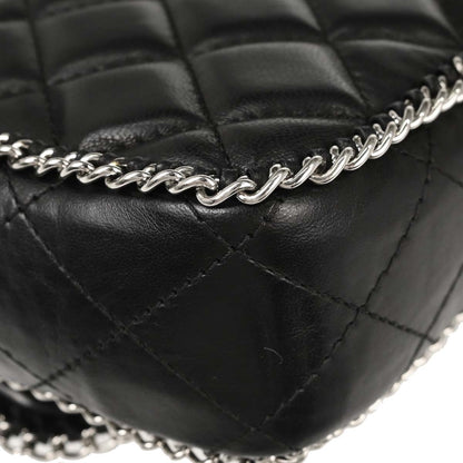 Chanel Black Lambskin Chain Around East West Shoulder Bag