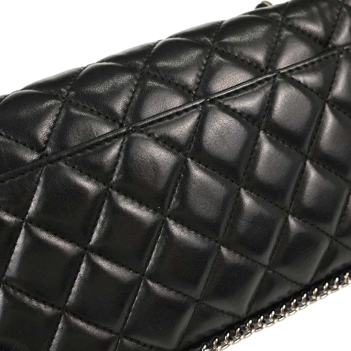Chanel Black Lambskin Chain Around East West Shoulder Bag