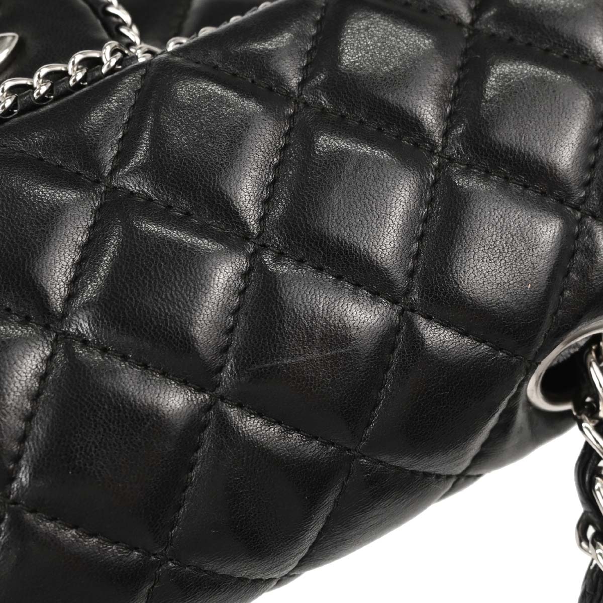 Chanel Black Lambskin Chain Around East West Shoulder Bag