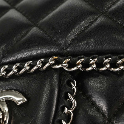 Chanel Black Lambskin Chain Around East West Shoulder Bag