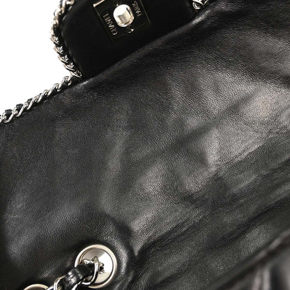 Chanel Black Lambskin Chain Around East West Shoulder Bag