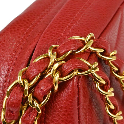 Chanel Red Caviar Skin Camera Bag Small