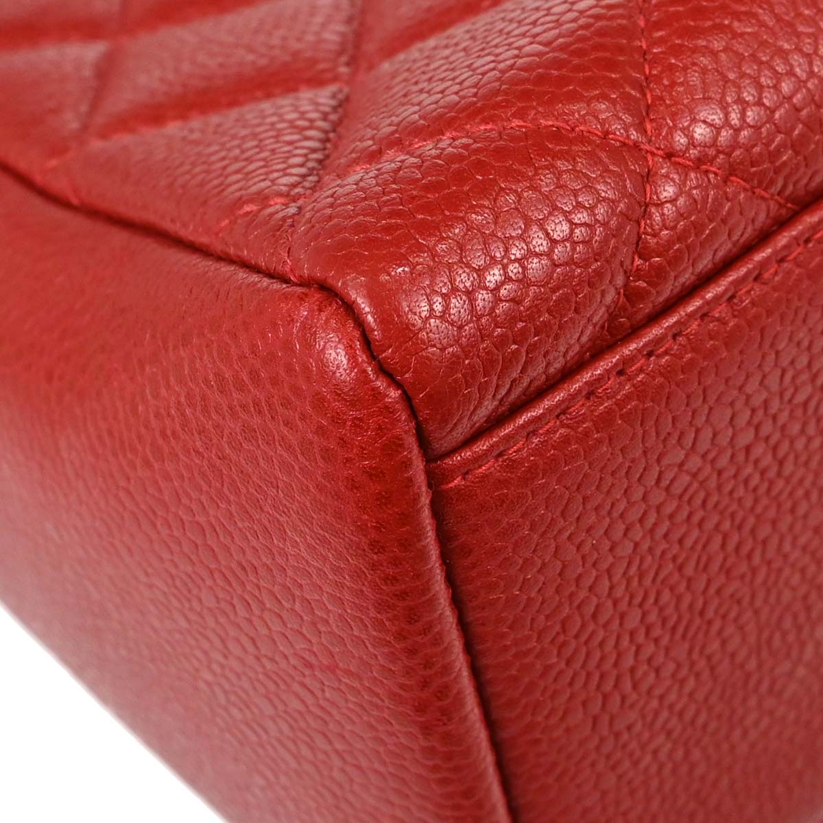 Chanel Red Caviar Skin Camera Bag Small