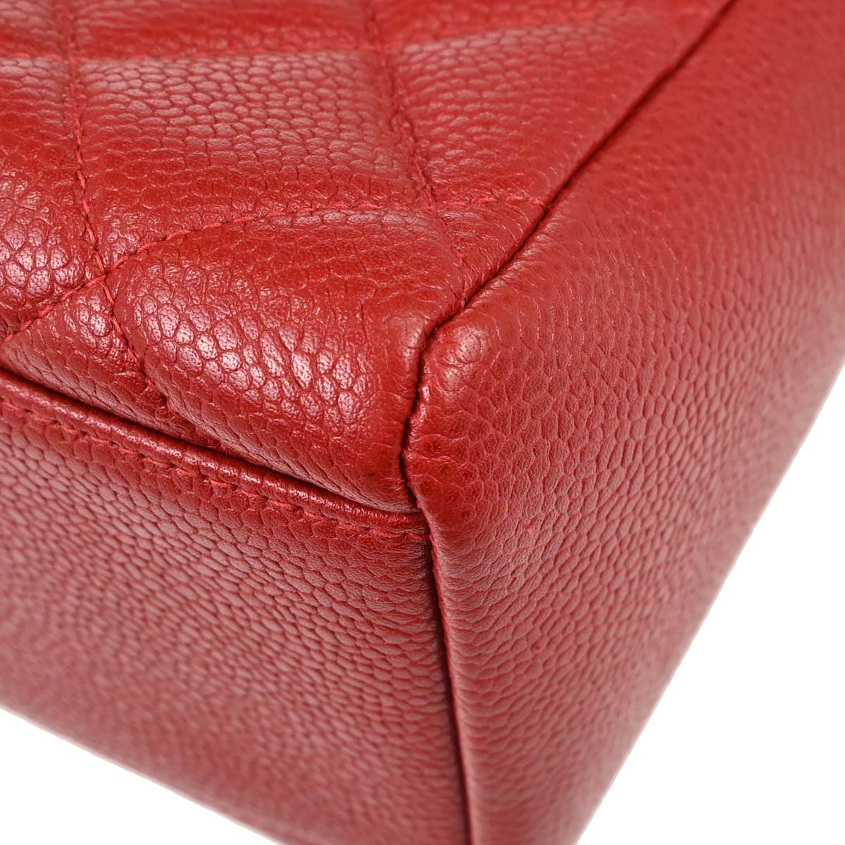 Chanel Red Caviar Skin Camera Bag Small