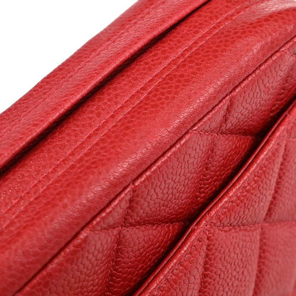 Chanel Red Caviar Skin Camera Bag Small