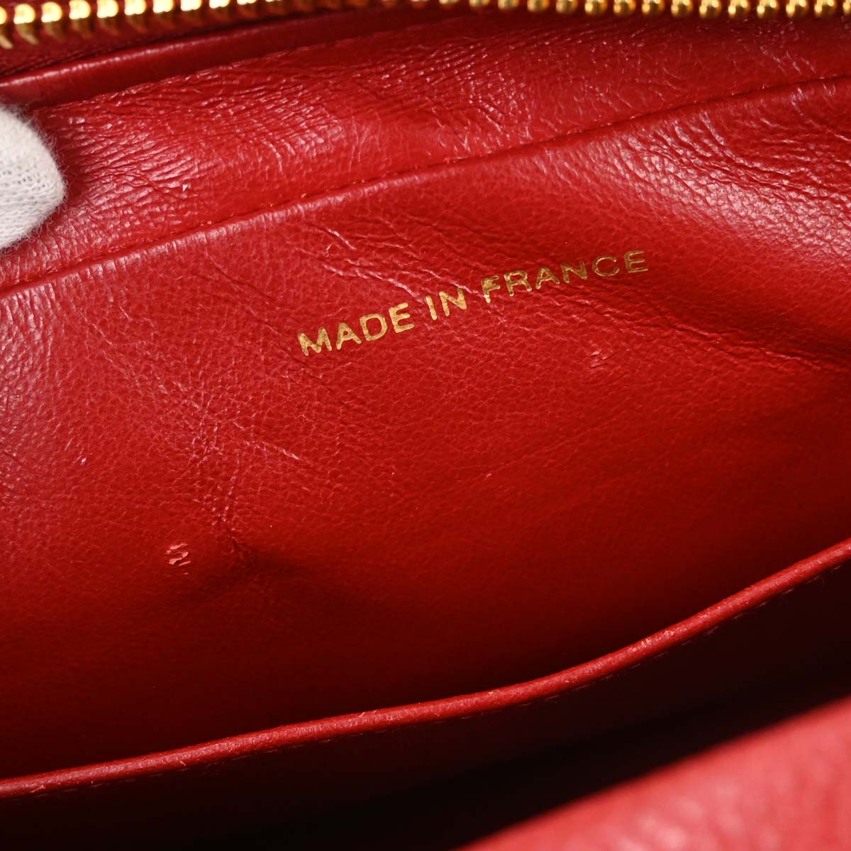 Chanel Red Caviar Skin Camera Bag Small