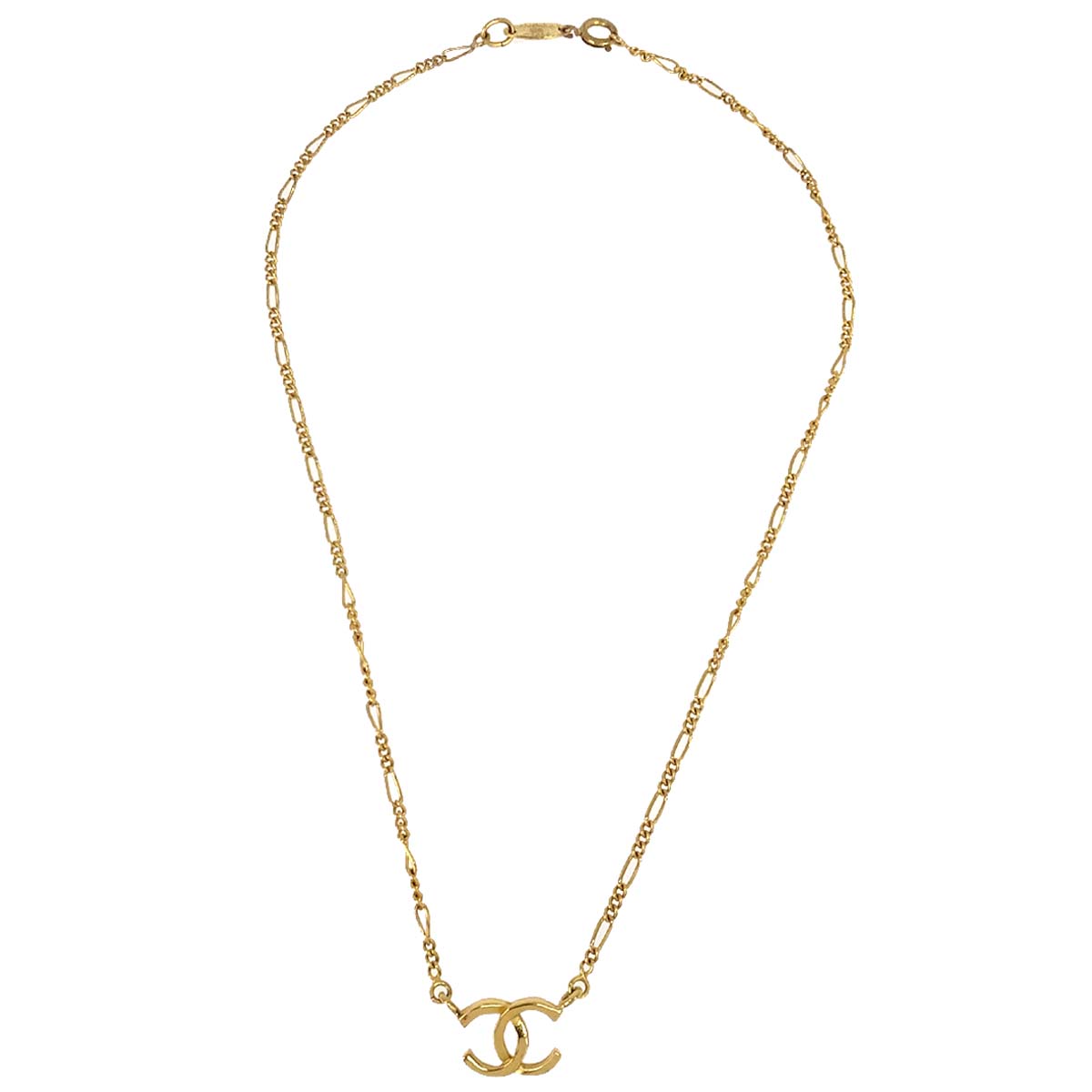Chanel Gold CC Chain Pendant Necklace 1982