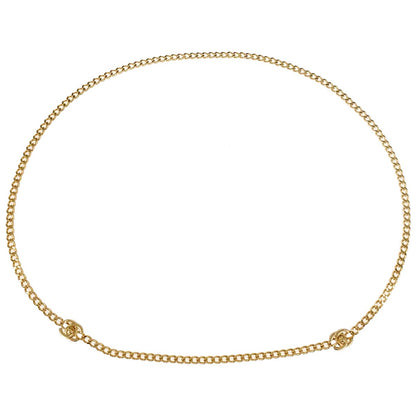 Chanel CC Turnlock Small Gold Chain Long Necklace 96P