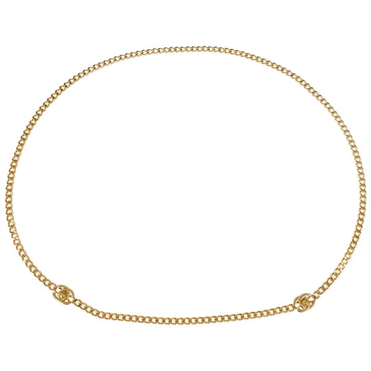 Chanel CC Turnlock Small Gold Chain Long Necklace 96P