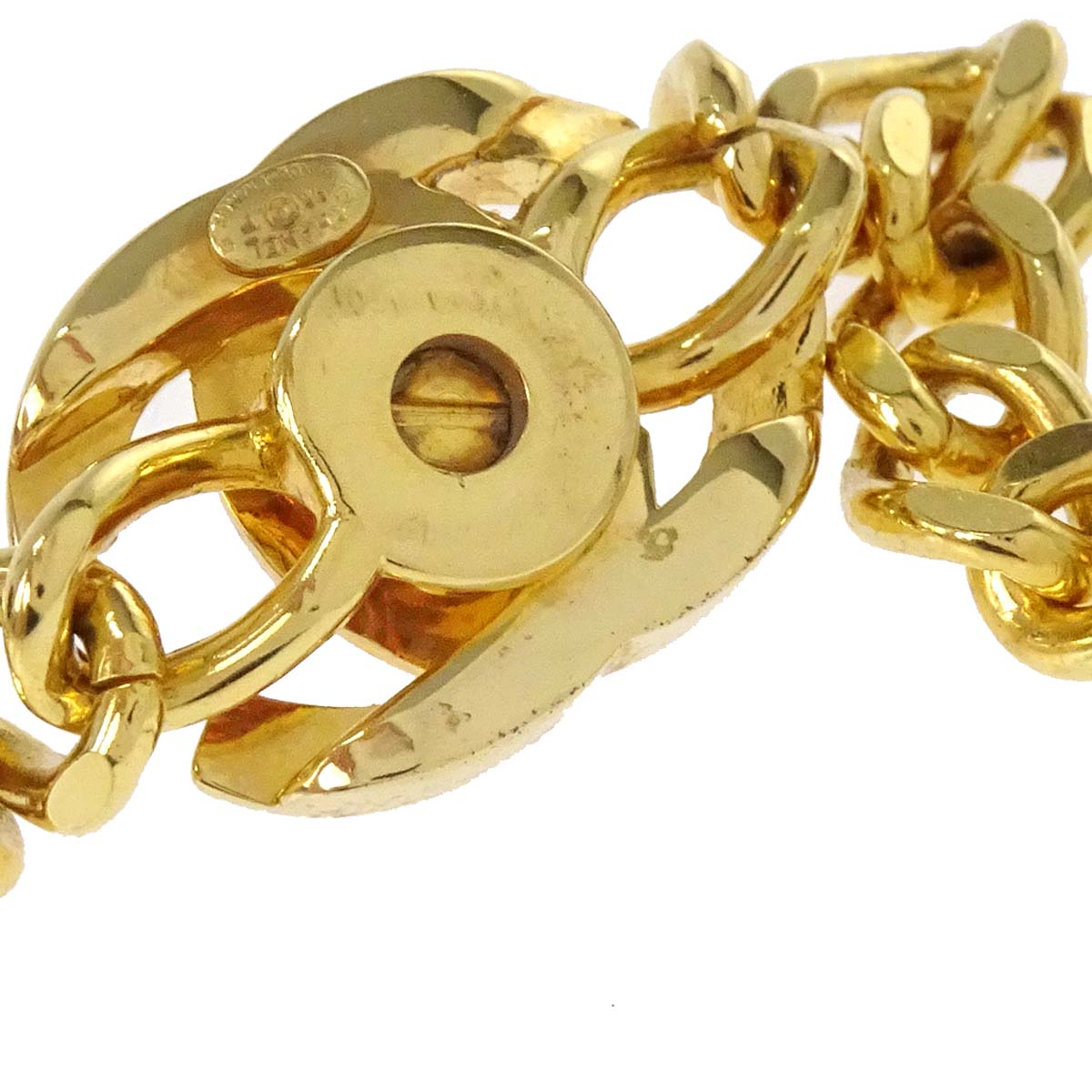 Chanel CC Turnlock Small Gold Chain Long Necklace 96P