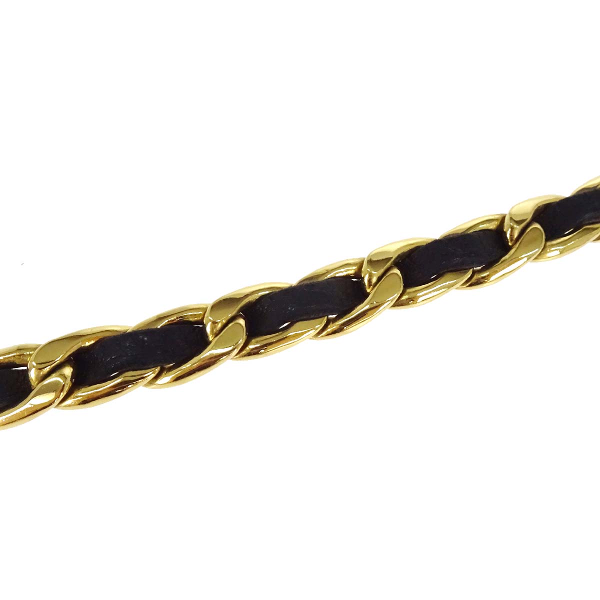 Chanel Chain Belt Medallion Gold Black Small Good