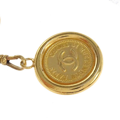 Chanel Chain Belt Medallion Gold Black Small Good
