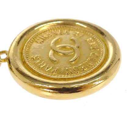 Chanel Chain Belt Medallion Gold Black Small Good