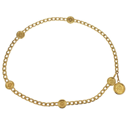 Chanel Chain Belt Medallion Gold Small Good