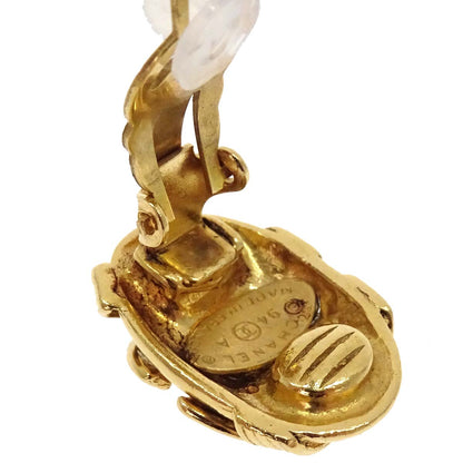 Chanel Oval Clip-On Earrings Gold 94A