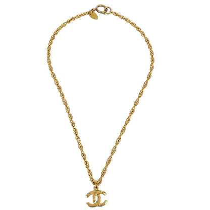 Chanel Gold CC Chain Pendant Necklace
