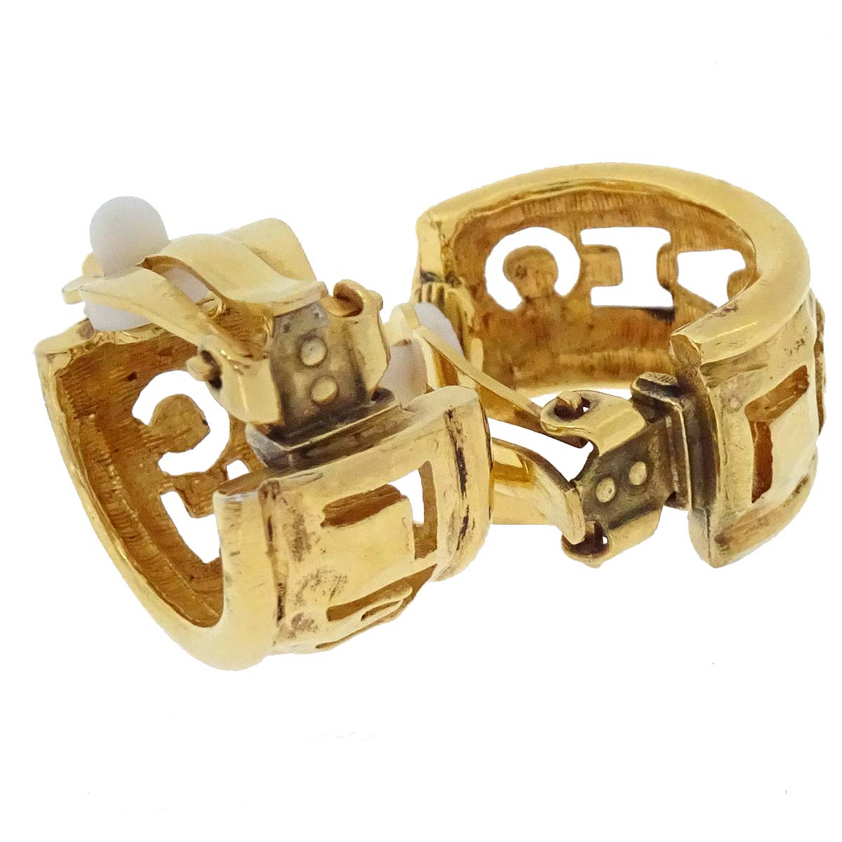 Chanel Half-Hoop Clip-On Earrings Gold 2317