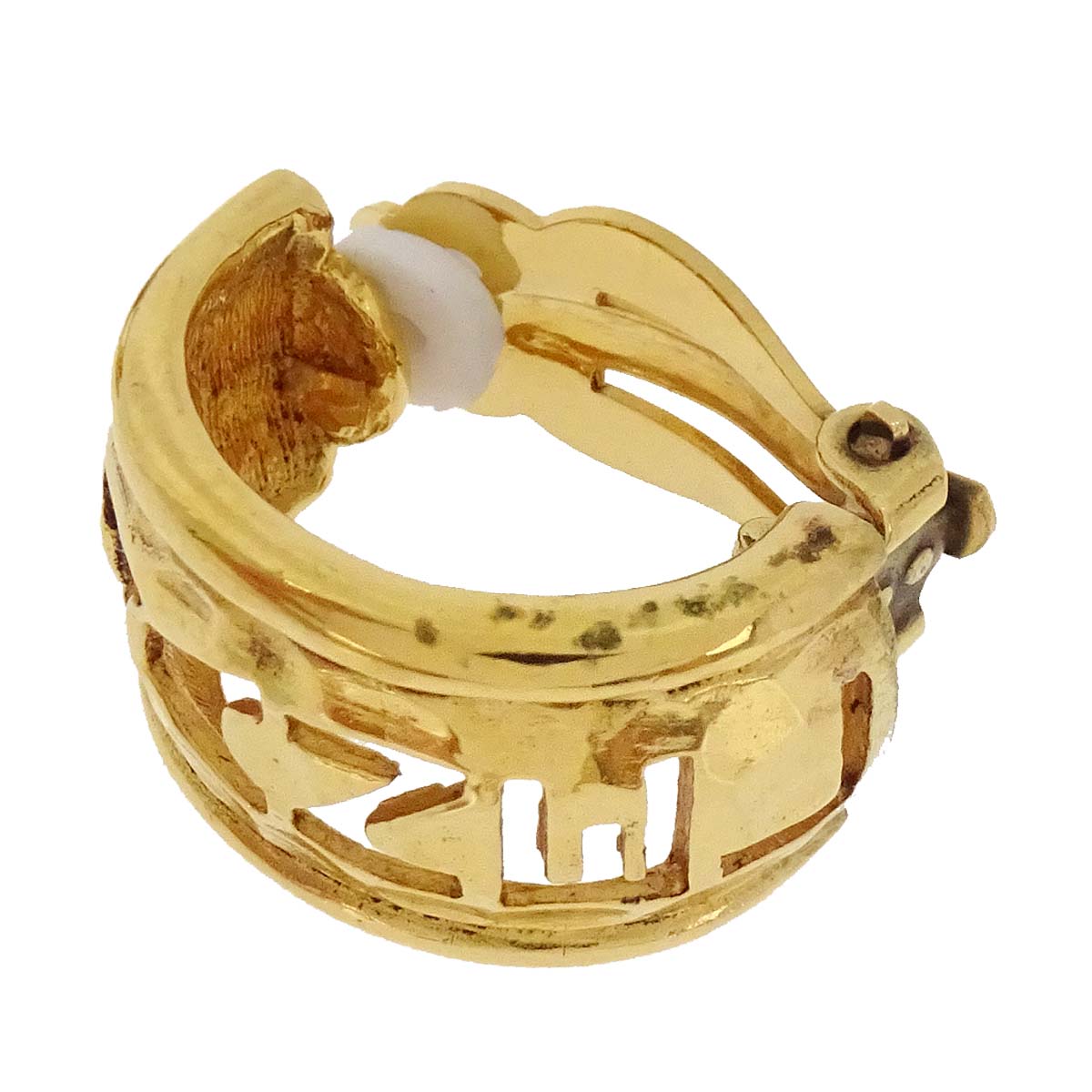 Chanel Half-Hoop Clip-On Earrings Gold 2317