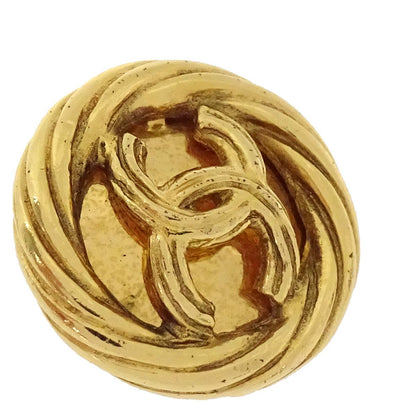Chanel Button Clip-On Earrings Gold 2920/93P