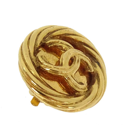 Chanel Button Clip-On Earrings Gold 2920/93P