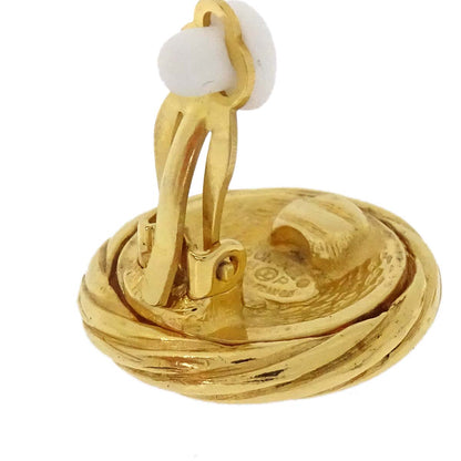 Chanel Button Clip-On Earrings Gold 2920/93P