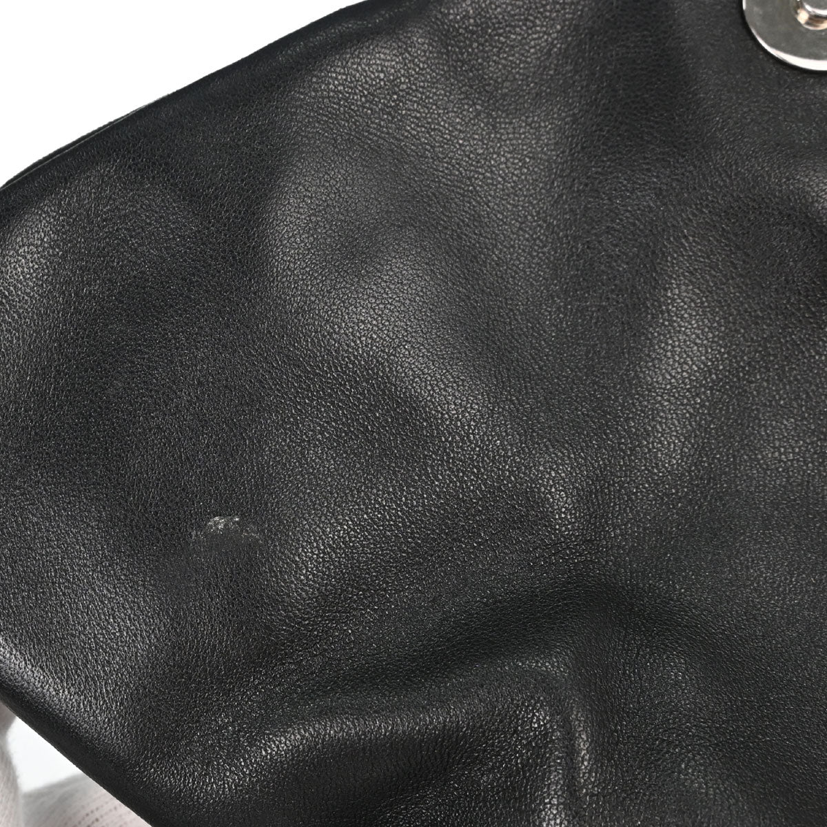 Chanel Black Lambskin Bubble Quilt Accordion Flap Handbag