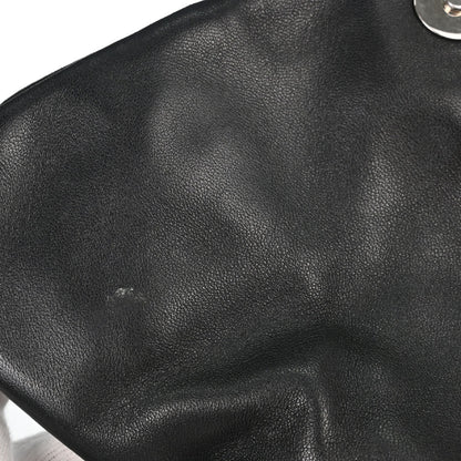 Chanel Black Lambskin Bubble Quilt Accordion Flap Handbag