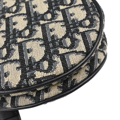 Christian Dior Navy Beige Trotter Oblique Saddle Handbag