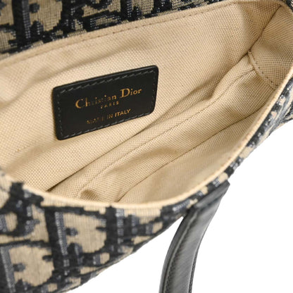 Christian Dior Navy Beige Trotter Oblique Saddle Handbag