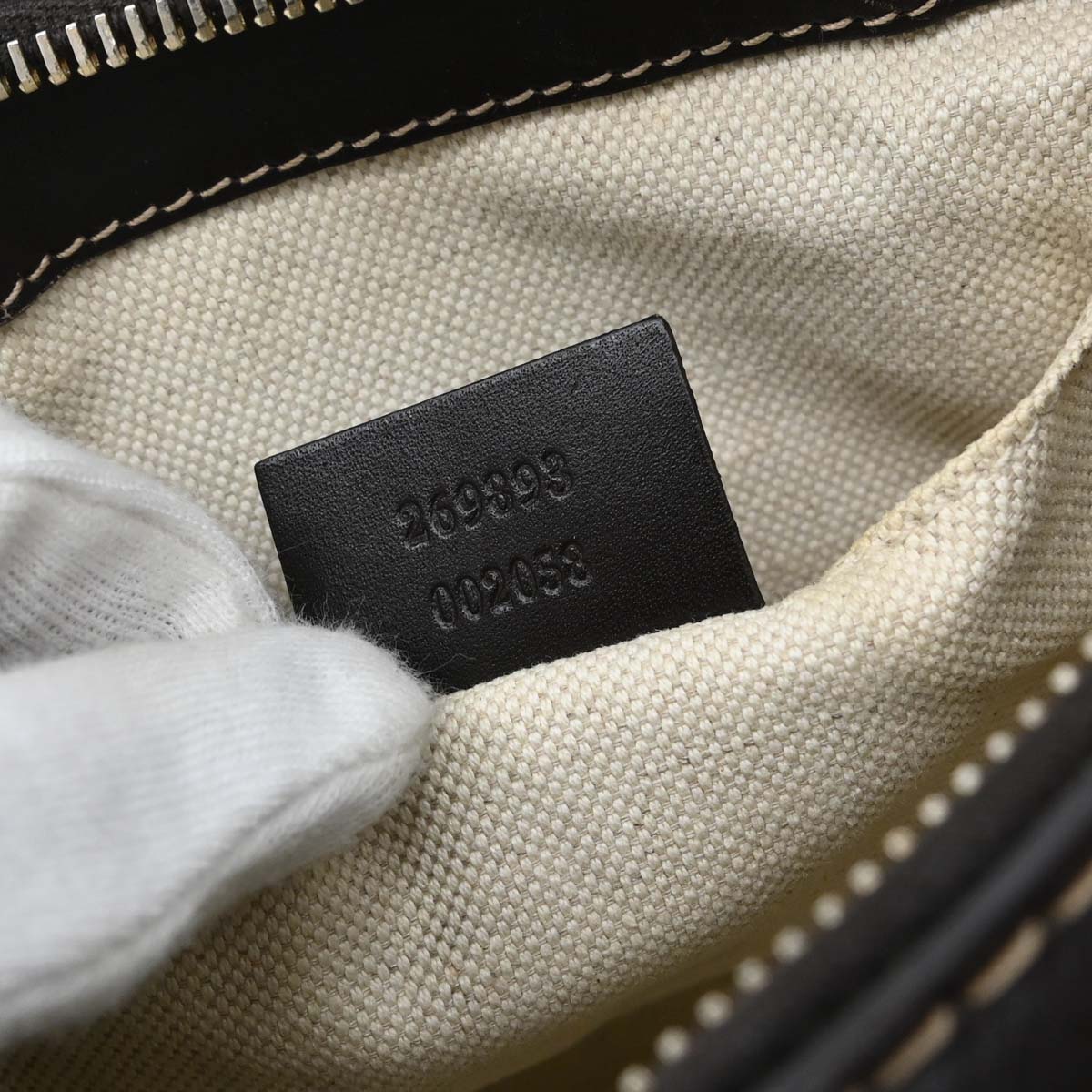Gucci Beige Canvas GG Sherry Line Mayfair Handbag
