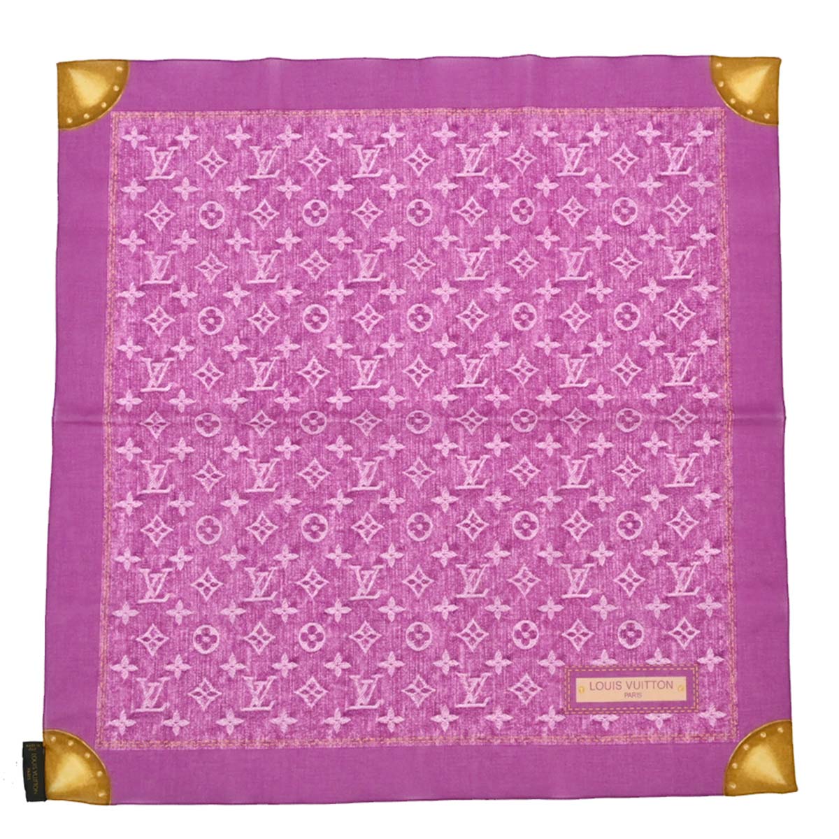 Louis Vuitton Pink Monogram Scarf 55 Bandana Small Good