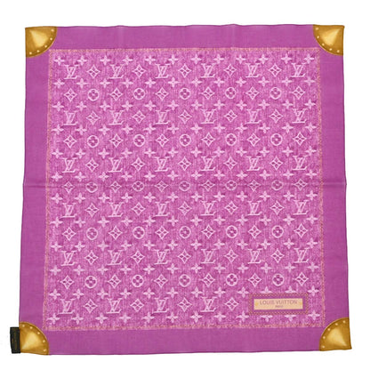 Louis Vuitton Pink Monogram Scarf 55 Bandana Small Good