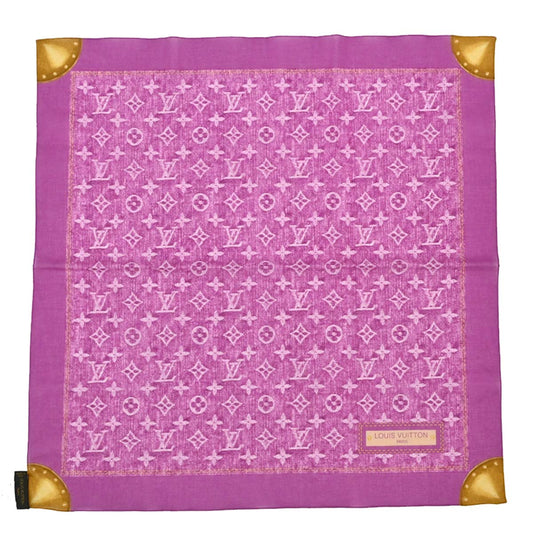 Louis Vuitton Pink Monogram Scarf 55 Bandana Small Good