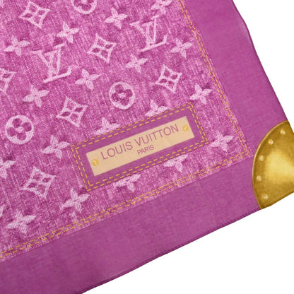 Louis Vuitton Pink Monogram Scarf 55 Bandana Small Good