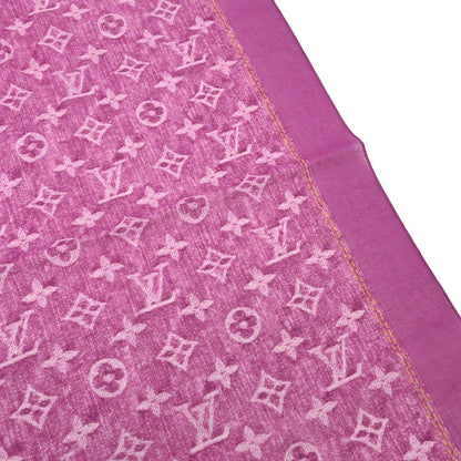 Louis Vuitton Pink Monogram Scarf 55 Bandana Small Good