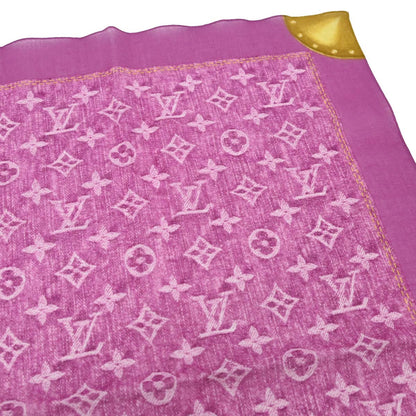 Louis Vuitton Pink Monogram Scarf 55 Bandana Small Good