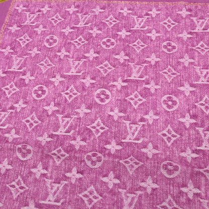 Louis Vuitton Pink Monogram Scarf 55 Bandana Small Good