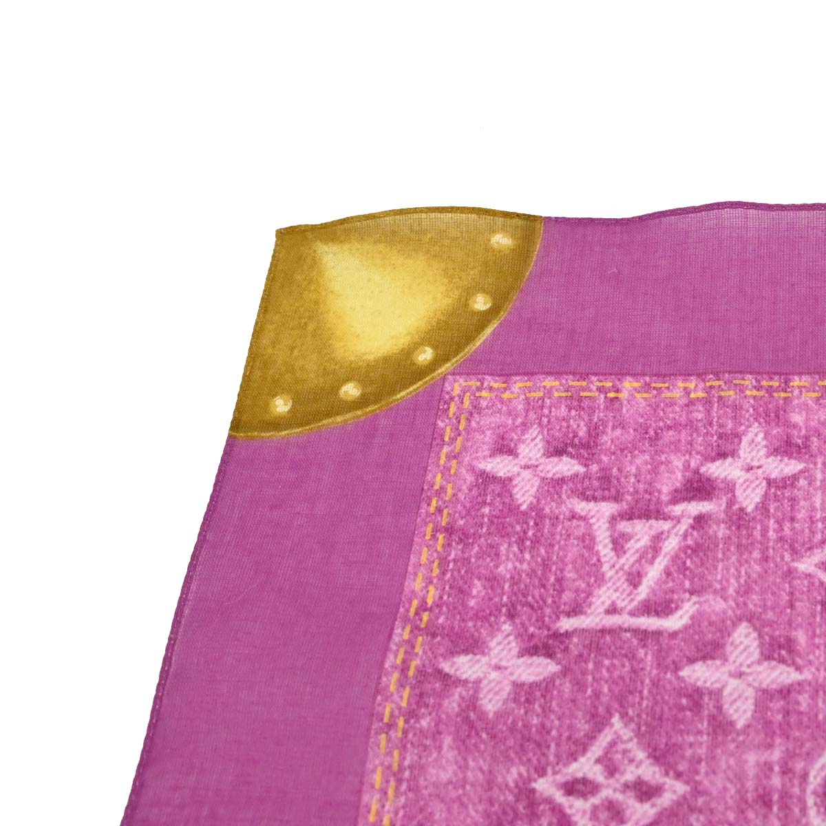 Louis Vuitton Pink Monogram Scarf 55 Bandana Small Good