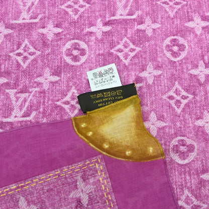 Louis Vuitton Pink Monogram Scarf 55 Bandana Small Good