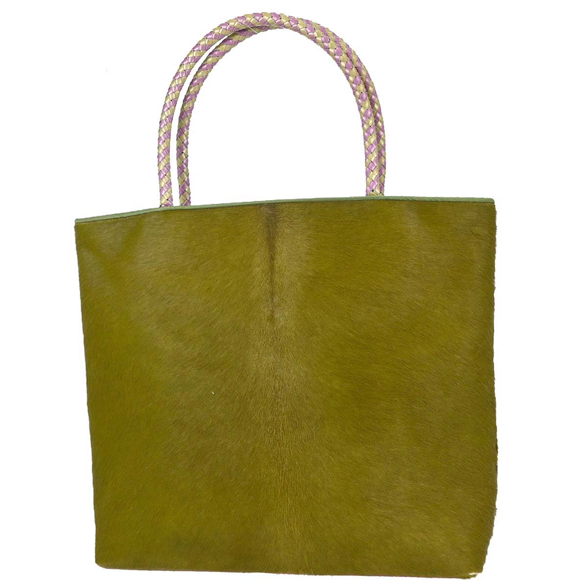 Christian Dior Khaki Pony Hair Masai Bag Tote