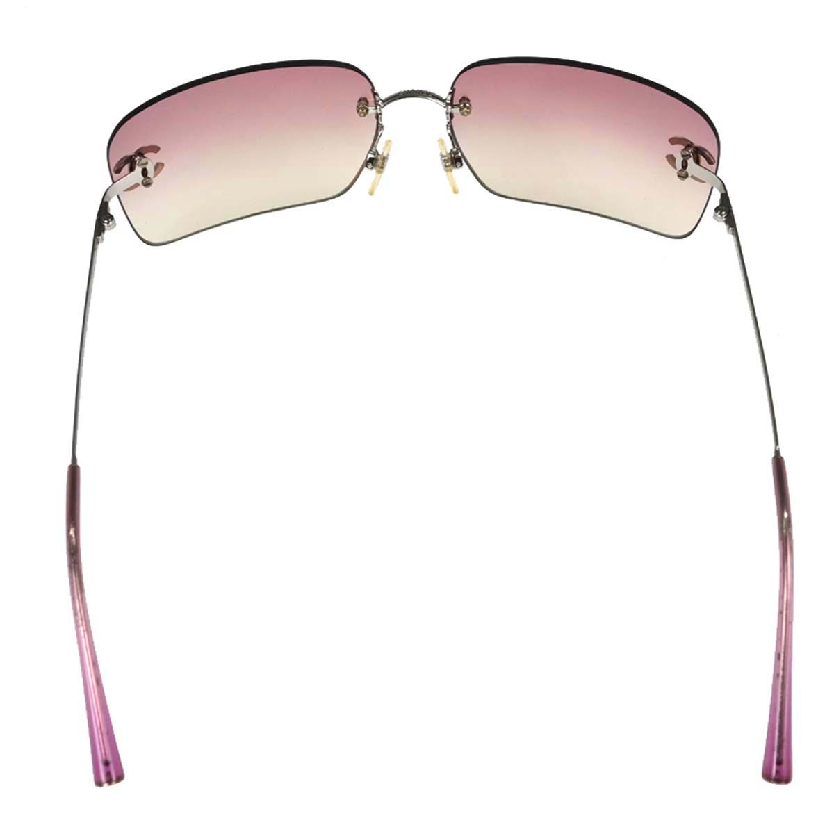 Chanel Sunglasses Eyewear Purple Rhinestone Small Good 62□17 120