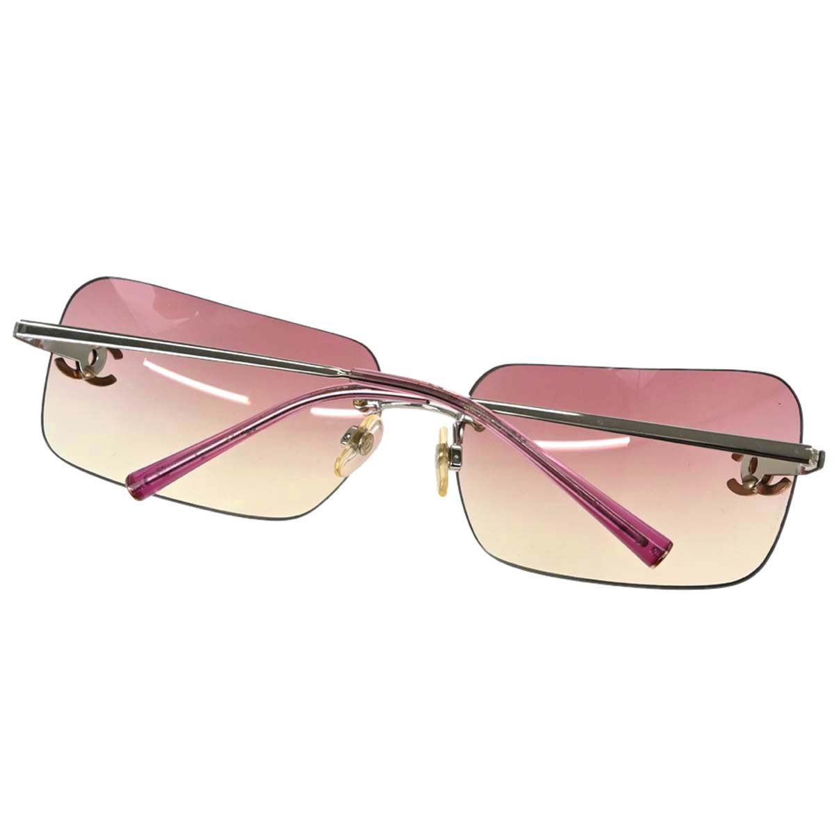 Chanel Sunglasses Eyewear Purple Rhinestone Small Good 62□17 120