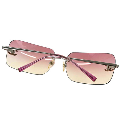 Chanel Sunglasses Eyewear Purple Rhinestone Small Good 62□17 120