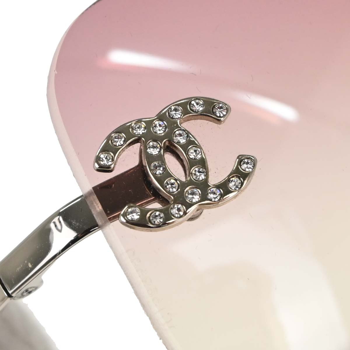 Chanel Sunglasses Eyewear Purple Rhinestone Small Good 62□17 120