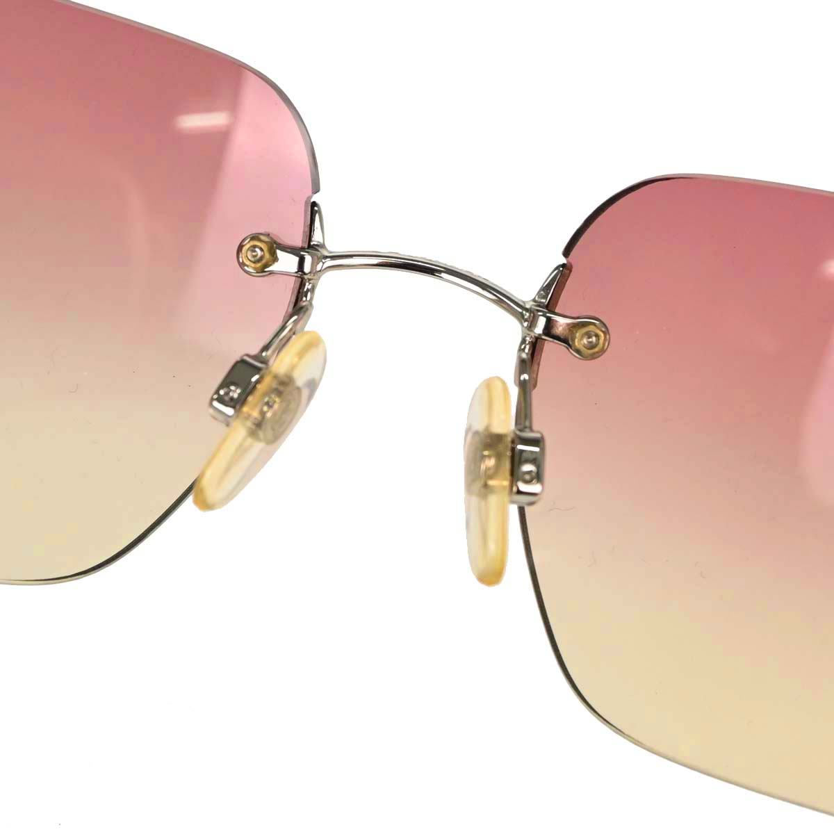 Chanel Sunglasses Eyewear Purple Rhinestone Small Good 62□17 120