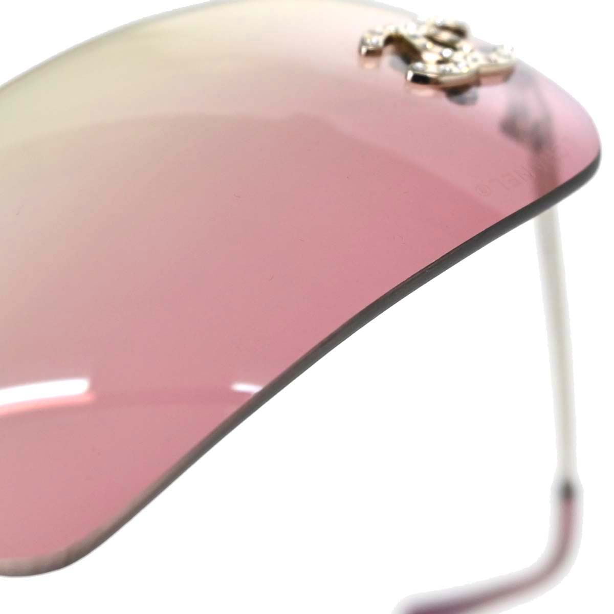 Chanel Sunglasses Eyewear Purple Rhinestone Small Good 62□17 120