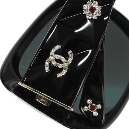 Chanel Sunglasses Eyewear Black Rhinestone Small Good 59□15 130