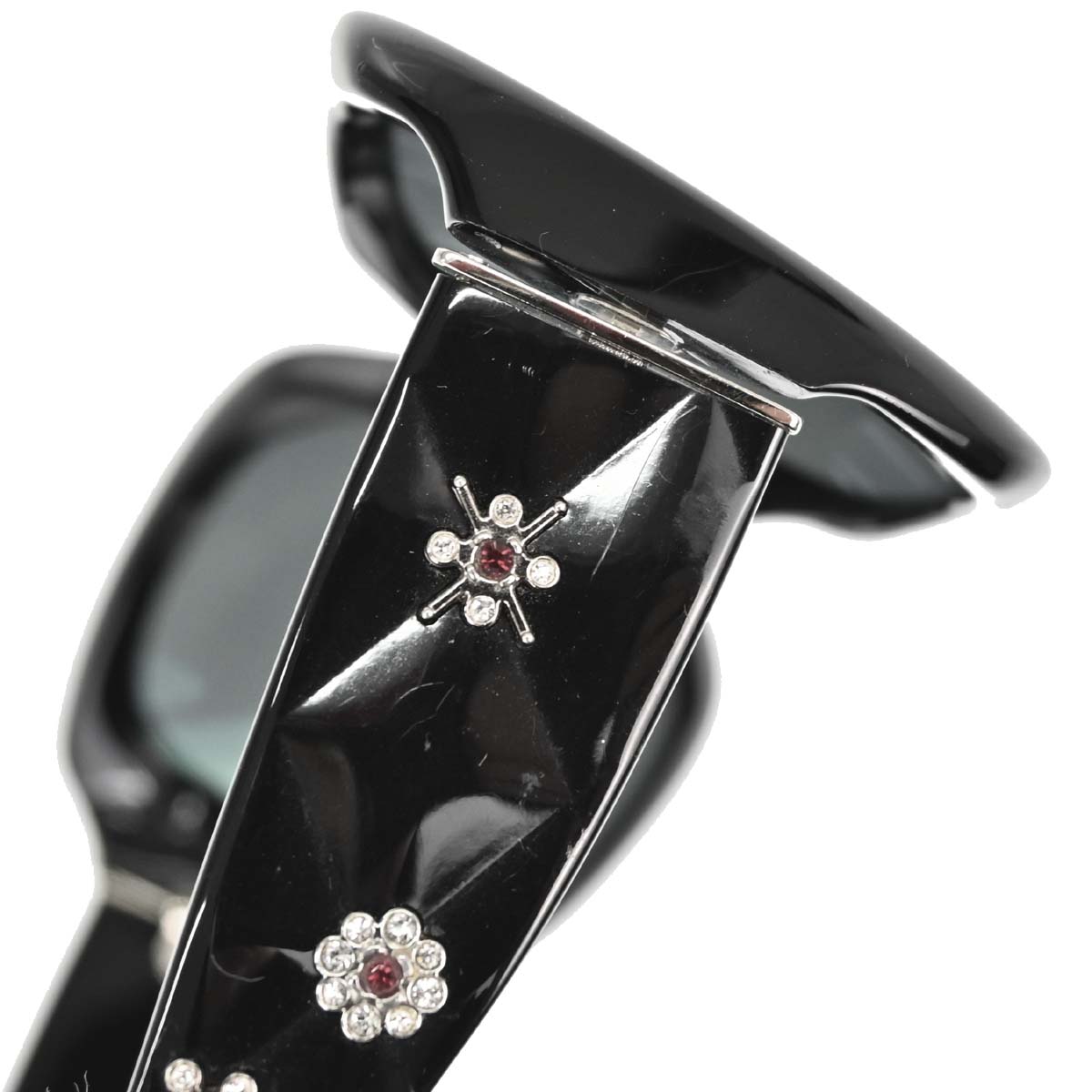 Chanel Sunglasses Eyewear Black Rhinestone Small Good 59□15 130